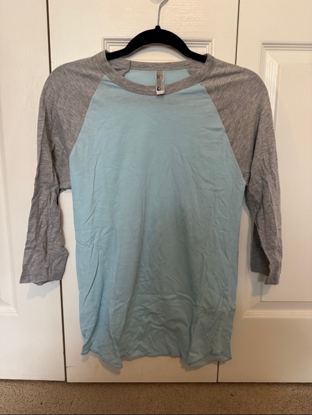 Light Blue & Gray Raglan Tee